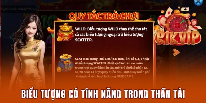 Thần Tài Rikvip - Trò Chơi Nổ Hũ Siêu Hấp Dẫn Tại Cổng Game 2 Biểu tượng có tính năng trong game Nổ hũ Thần tài