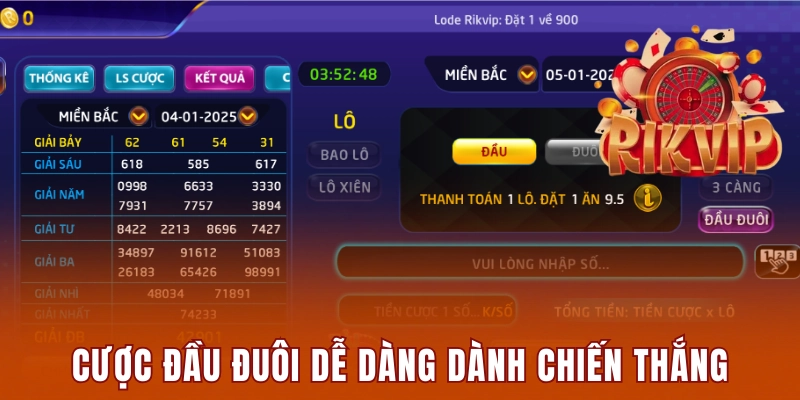 Lô Đề Rikvip - Điểm Đến Lý Tưởng Của Dân Chơi Đỏ Đen 3 Cược đầu – đuôi dễ dàng bỏ túi tiền thưởng