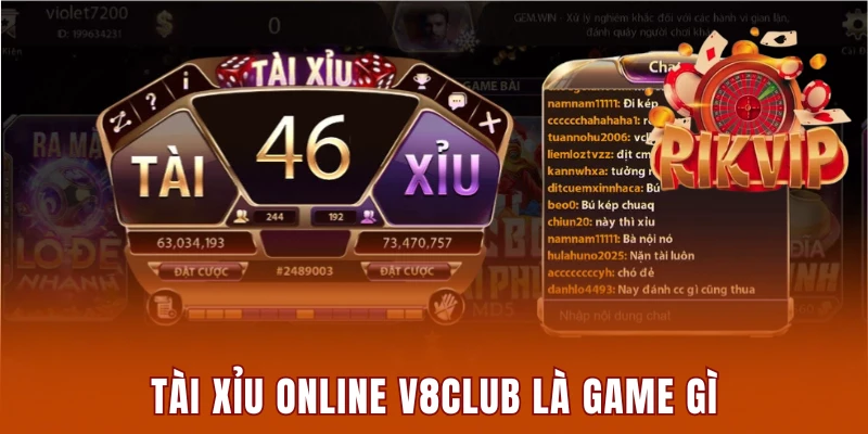Tài xỉu online V8club là game gì