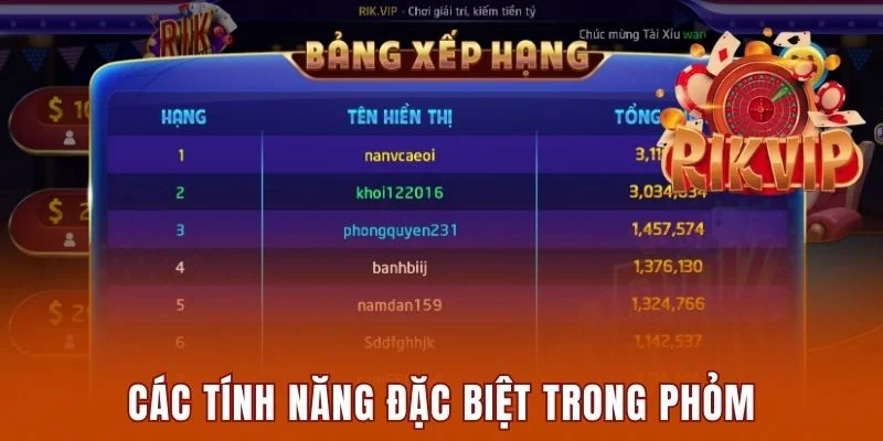 Phỏm Rikvip: Khám Phá Trò Chơi Bài Đầy Hấp Dẫn Và Thú Vị 4 Tính năng đặc biệt trong game Phỏm Rikvip