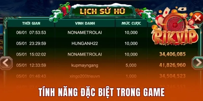 Tính năng đặc biệt trong game